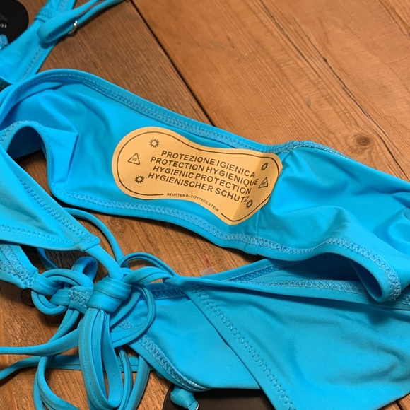 Lulu’s NWT Sunshine Galore SideTie Teal Blue Bikinii Medium - Picture 10 of 11